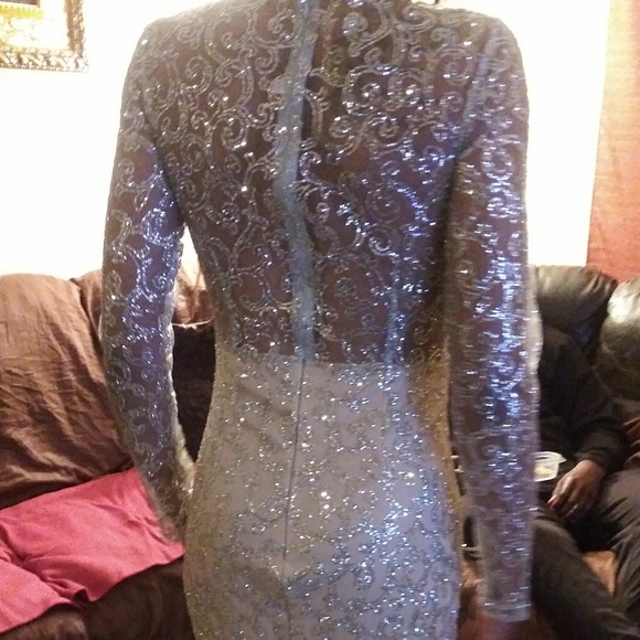 Silver Prom/Wedding Dress - Picture 2 of 3